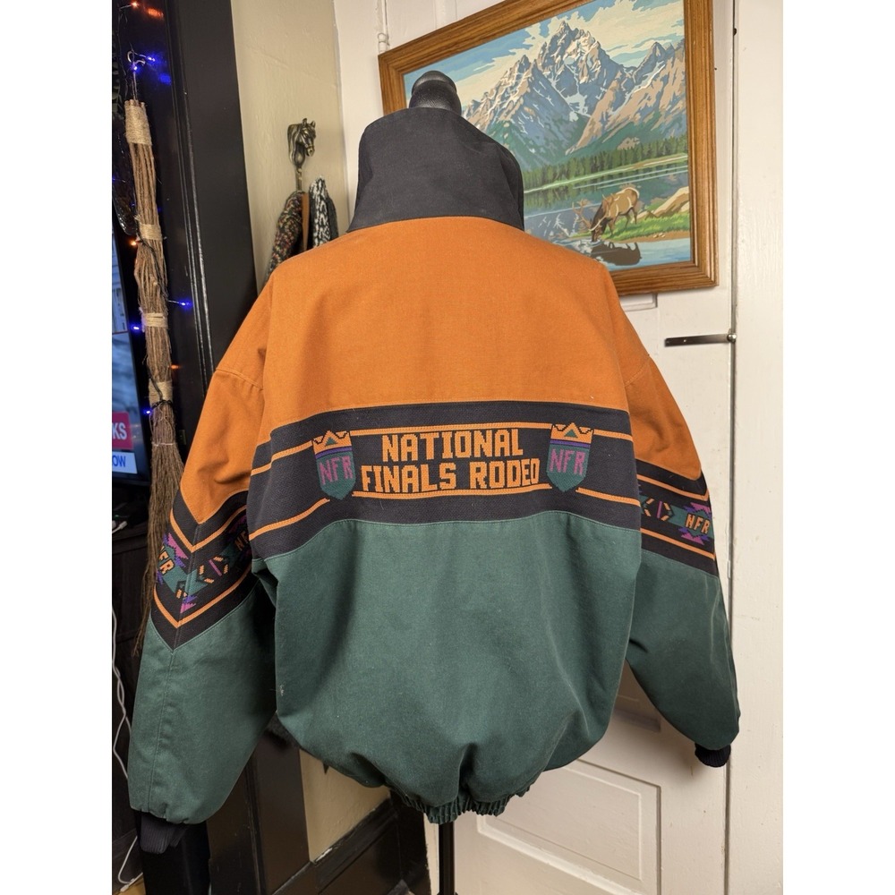 Vintage 90s NFR National Finals Rodeo Jacket XL Made USA Southwestern Western - Picture 6 of 16